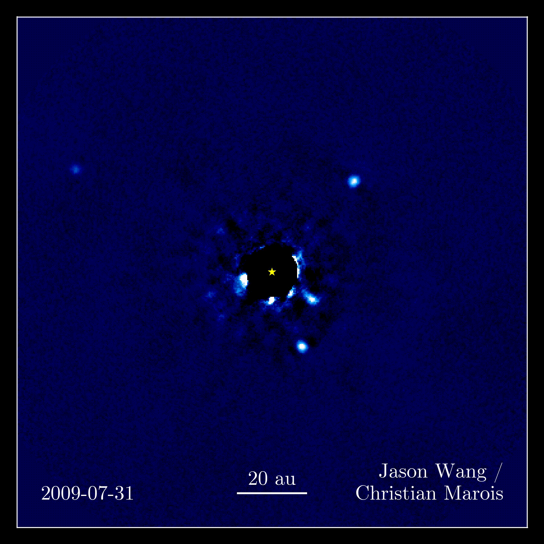 直接撮像で捉えたHR 8799の4惑星